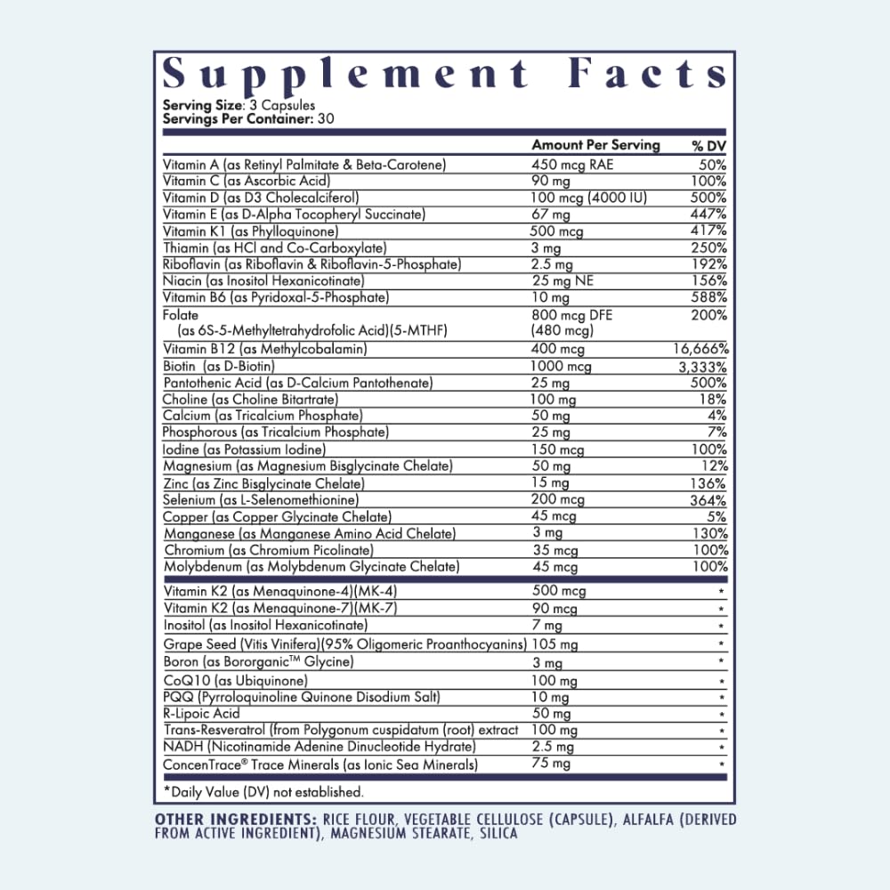 FullWell Women's Multivitamin - Daily Multivitamin for Reproductive Health - Supports Future Fertility, Hormone Balance & Overall Wellness - Antioxidant Blend - CoQ10 & PQQ - 90 Count (30 Servings) - dailyvitalstore