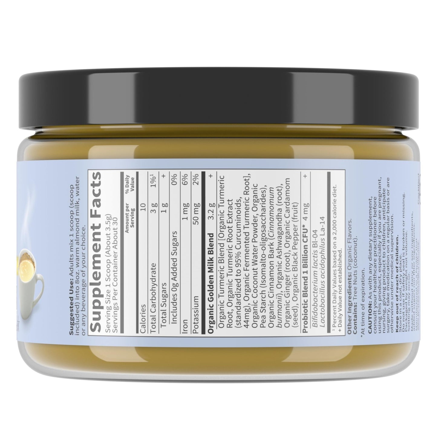Garden of Life Organics Golden Milk Recovery & Nourishment Powder - 44mg Turmeric Curcumin (95% Curcuminoids), Ashwagandha - Organic Non-GMO Vegan & Gluten - dailyvitalstore