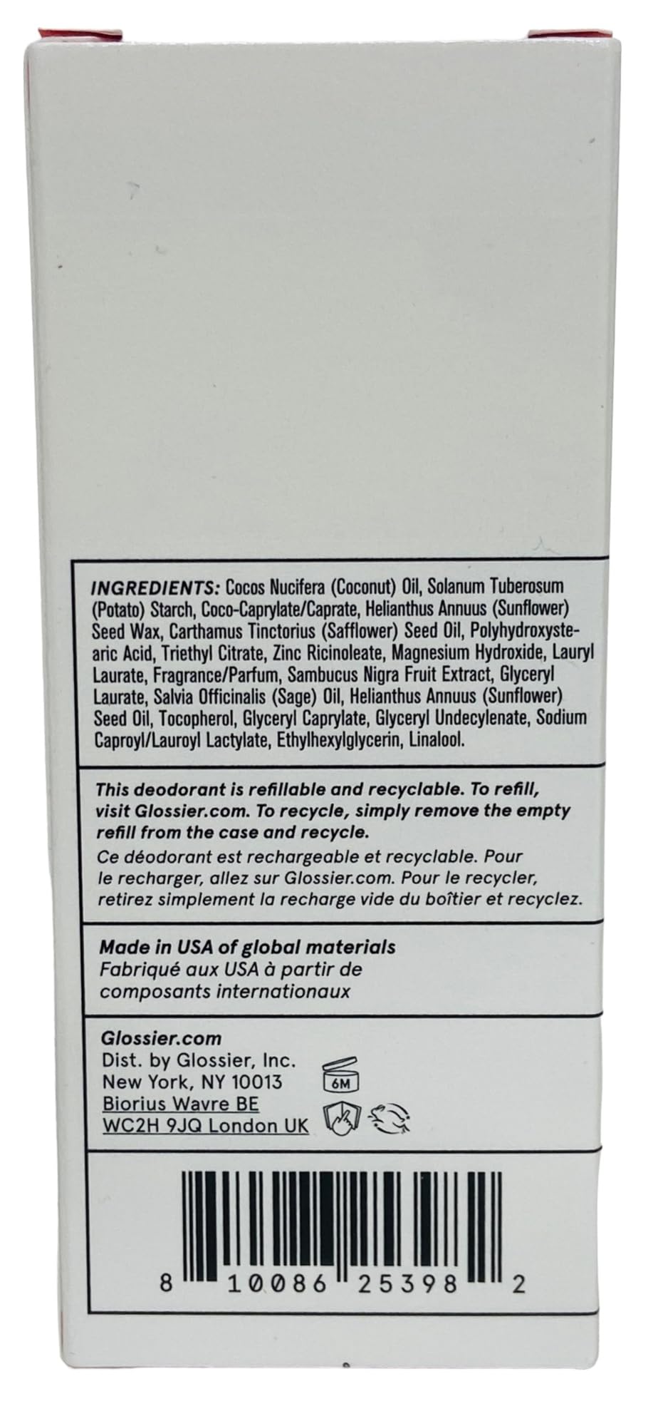 Glossier - Deodorant Refill Stick - Recharge Stick - You 2.2 oz / 65g - dailyvitalstore