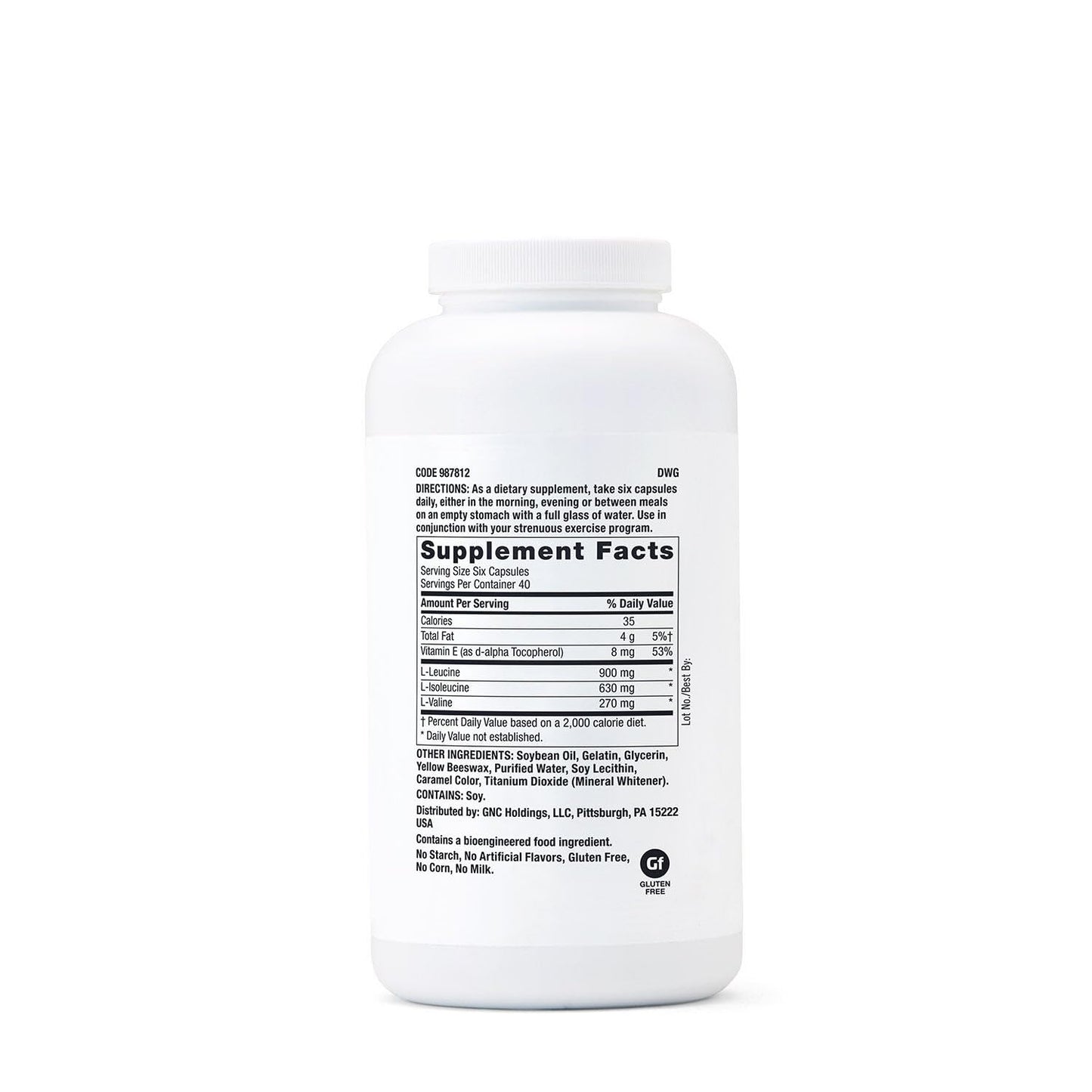 GNC Pro Performance BCAA 1.8g, 3rd Party Tested Supplement for Men & Women, Branched Chain Amino Acids, Essential Amino Acids Supports Muscle Protein Synthesis, 240 Softgels, 40 SVG - dailyvitalstore