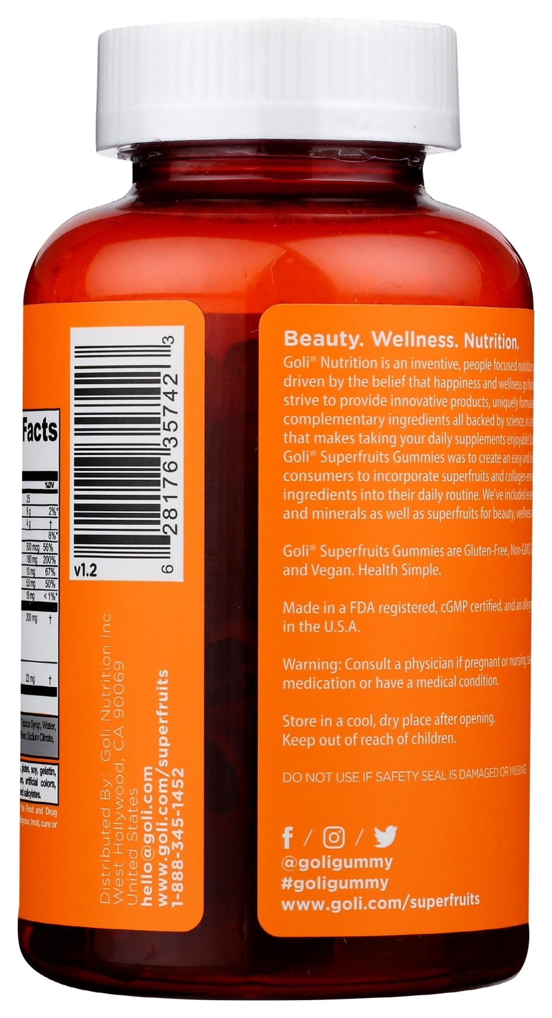 Goli Nutrition, Gummies Superfruits Mixed Fruit, 60 Count - dailyvitalstore