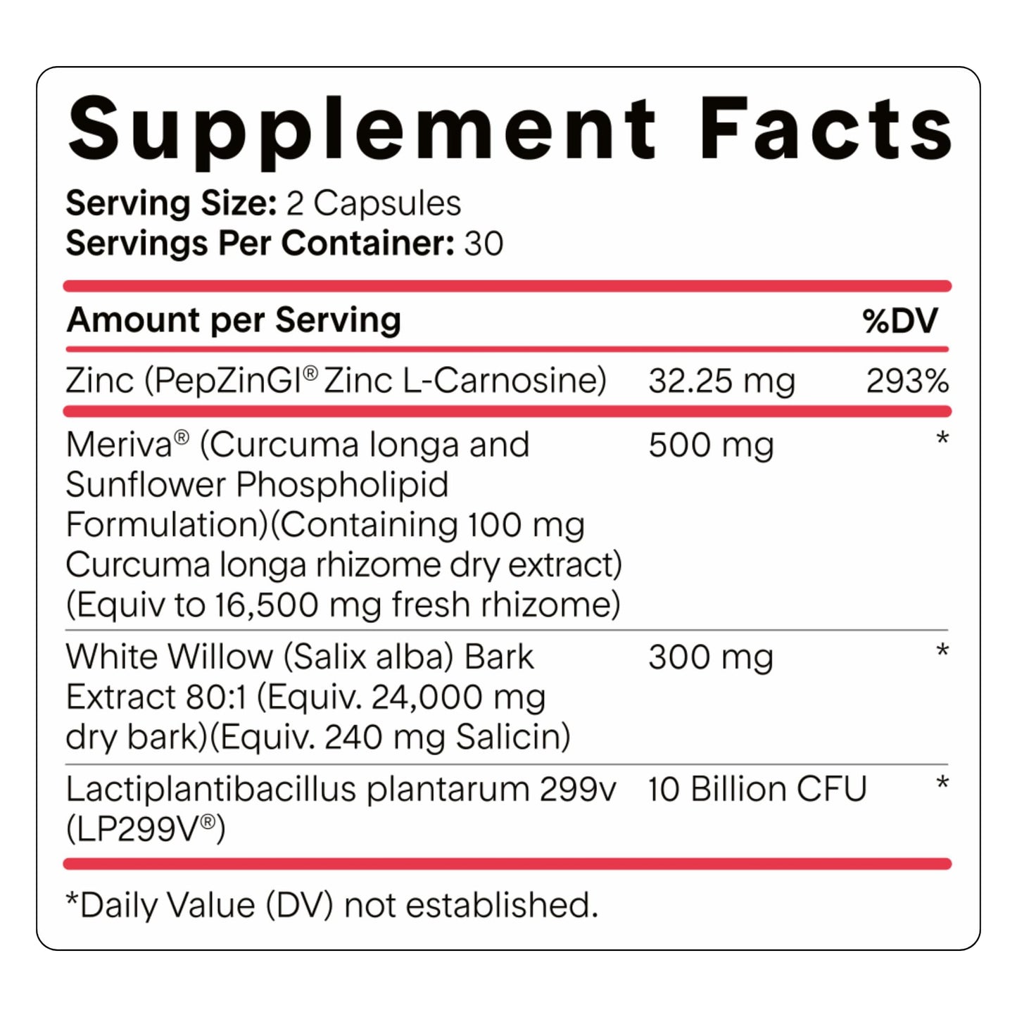 Goodness Lover Inflammation Pro, with 10 Billion CFU for Digestive Support, Curcumin, White Willow bark Extract, Zero fillers, Vegan, 30 Servings - dailyvitalstore