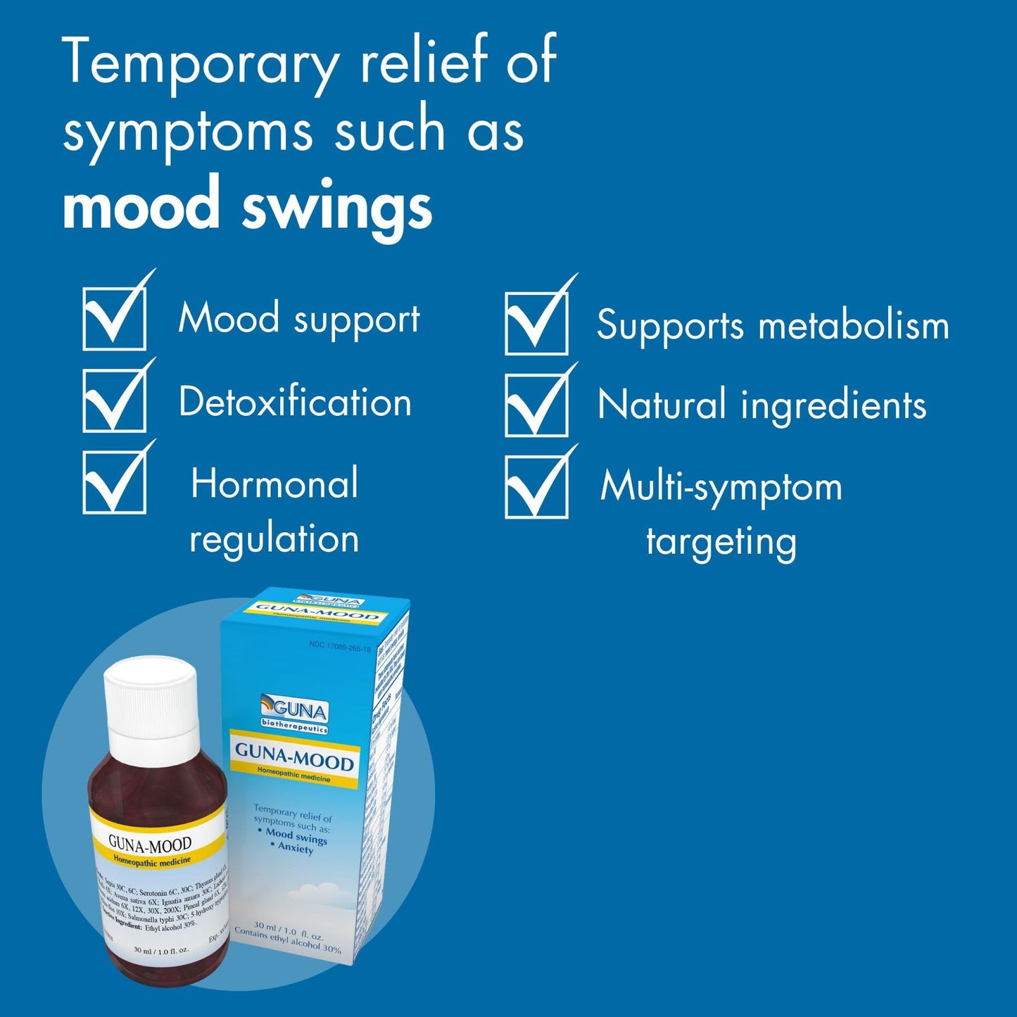 Guna Mood Natural Homeopathic Relaxation Aid - 1 Ounce - dailyvitalstore
