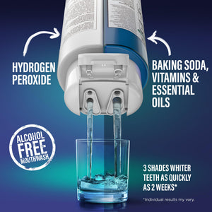 GuruNanda Teeth Whitening Dual Barrel Oxyburst Mouthwash - Alcohol & Fluoride Free, Hydrogen Peroxide to Promote Whiter Teeth - Wild Mint - 20 Fl Oz - dailyvitalstore