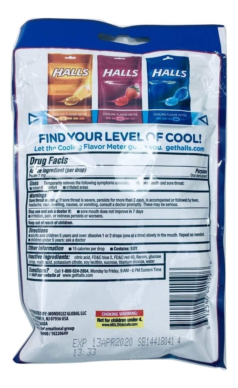 Halls Breezers Cool Berry Cough Drops - Pack of 3 - dailyvitalstore