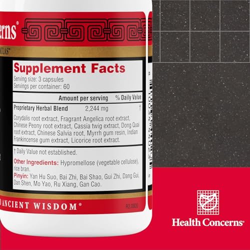 Health Concerns Channel Flow – Muscle Relaxation & Pain Support Supplement for Men & Women – Corydalis Root Extract – Chinese Herbal Formula for Headaches, Joint & Menstrual Discomfort – 180 Capsules - dailyvitalstore