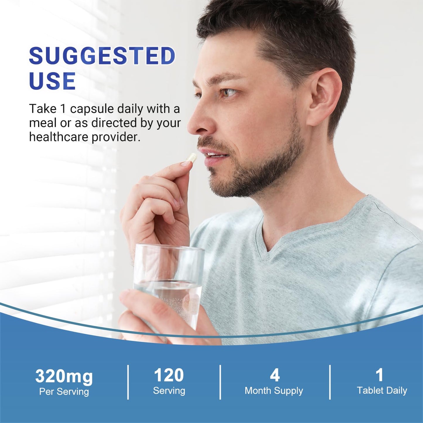 Heivy 4 in 1 Magnesium Complex with Zinc & Vitamin D3, 320mg Elemental Magnesium (Glycinate/Citrate/Gluconate/Malate), 120 Capsules (4 Months Supply), Vegan, Non-GMO, Gluten-Free, 3rd Party Tested - dailyvitalstore