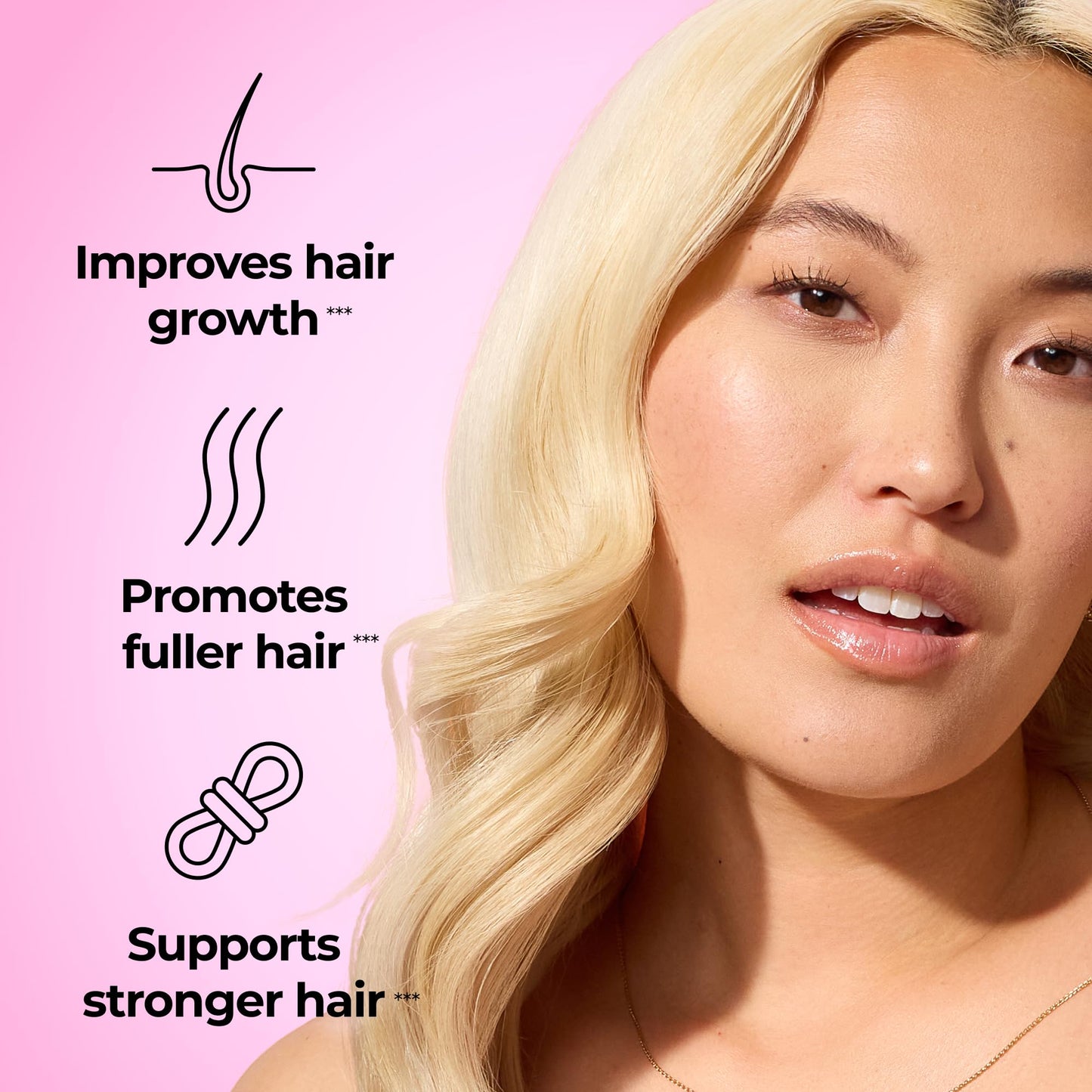 HUM Hair Strong Daily Hair Growth Gummies with Biotin, Zinc, Vitamin B12 to Support Growth, Folic Acid & Vitamin B12 Gummy Vitamins for Healthy Hair Support for Women and Men, 60 Gummies - dailyvitalstore