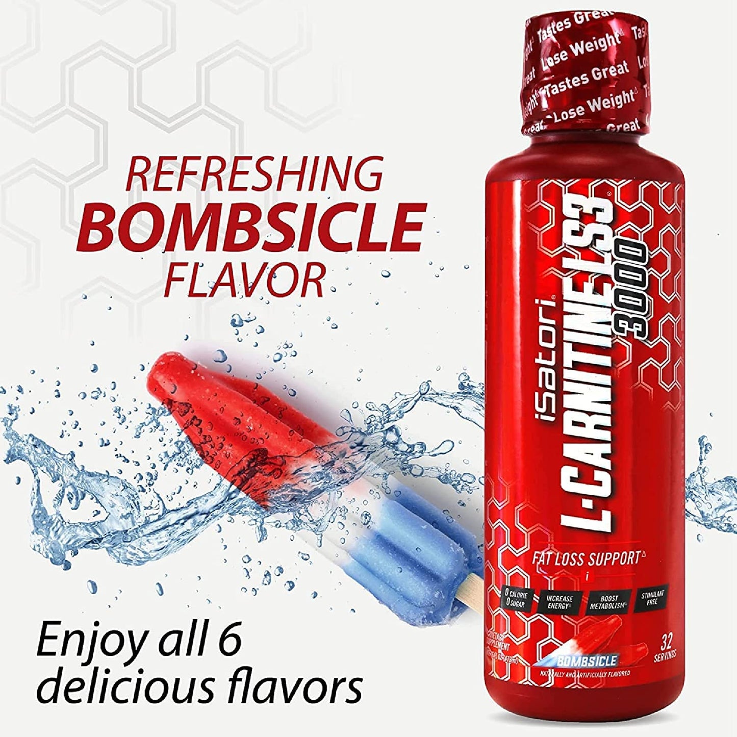 iSatori L-Carnitine LS3 3000, Liquid L-Carnitine with Acetyl L-Carnitine, L-Carnitine L-Tartrate, Stimulant Free Pre Workout, Low Calories, Sugar, Gluten, - dailyvitalstore