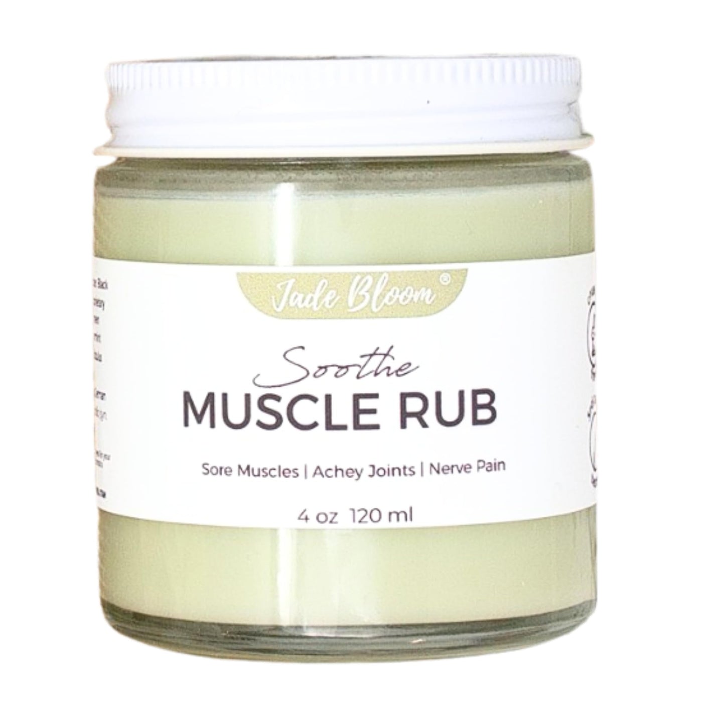 Jade Bloom Muscle Rub Soothe - Essential Oil Muscle Fusion (Heat Activated) - Glass Jar - dailyvitalstore