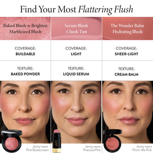LAURA GELLER NEW YORK Baked Blush-n-Brighten for Mature Skin - 04 Cherry Custard - Powder Blush Won't Settle into Fine Lines - Buildable Natural Finish – Longlasting Formula - Made in Italy - dailyvitalstore