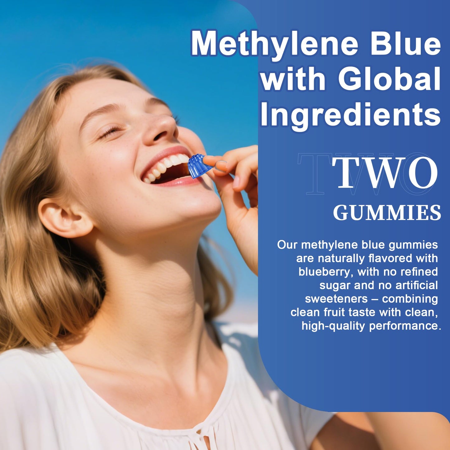 LILICARE Methylene Blue Gummies 7mg Per Serving for Humans | Upgraded Antioxidant & Brain Booster Supplement for Cognitive Function, Energy - dailyvitalstore