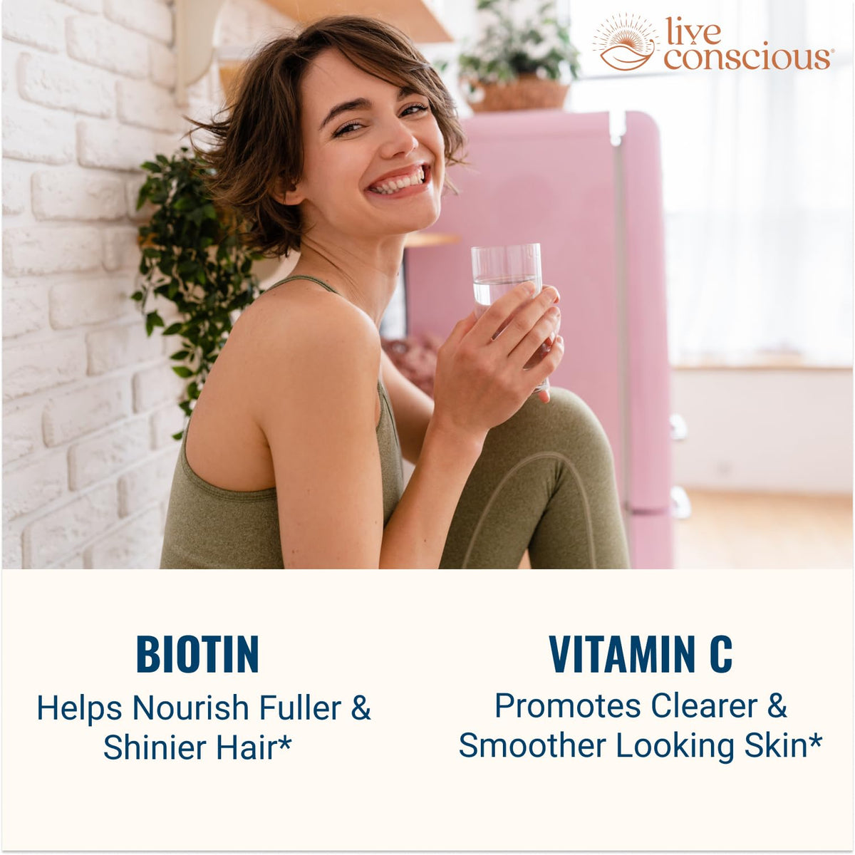 Live Conscious Beyond Collagen Multi Collagen Capsules - Types I, II, III, V & X | Hydrolyzed Blend with Biotin & Vitamin C for Hair, Skin, Nails 90 Capsules (2-Pack) - dailyvitalstore
