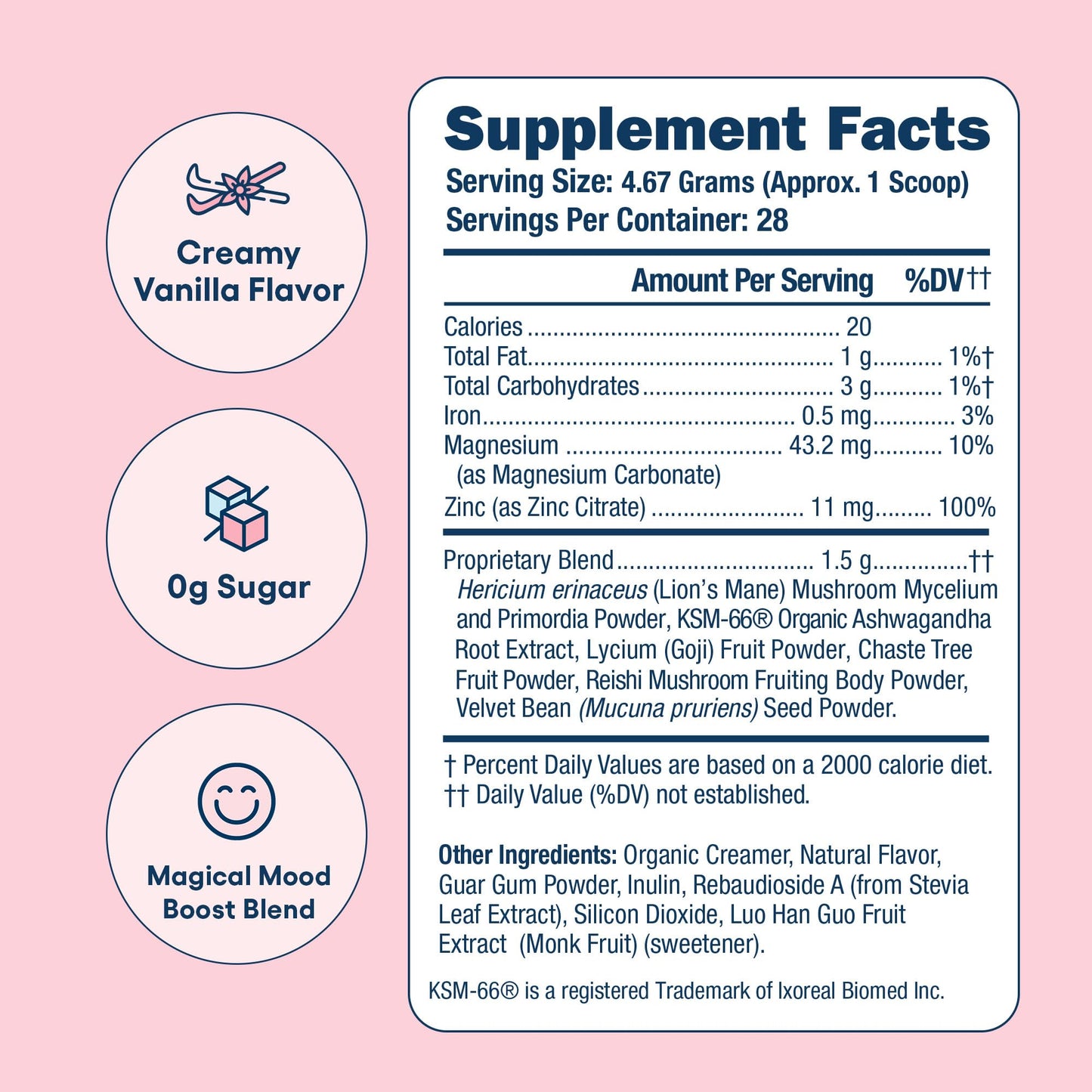 Love Sweat Fitness Mood & Stress Support Supplement for Women | Ashwagandha, B Vitamins & Magnesium Powder | Focus, Calm & Balance | Miss Congeniality Vanilla | Vegan, Non-GMO | 28 Servings - dailyvitalstore