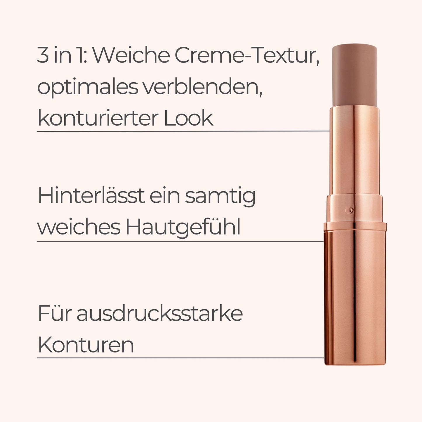 M. Asam MAGIC FINISH Cream Contour Stick medium-dark (0.28 Oz)- creamy contour stick for a defined face shape, creates optical shadows, bronzer stick with moisturizing hyaluronic acid, vegan - dailyvitalstore