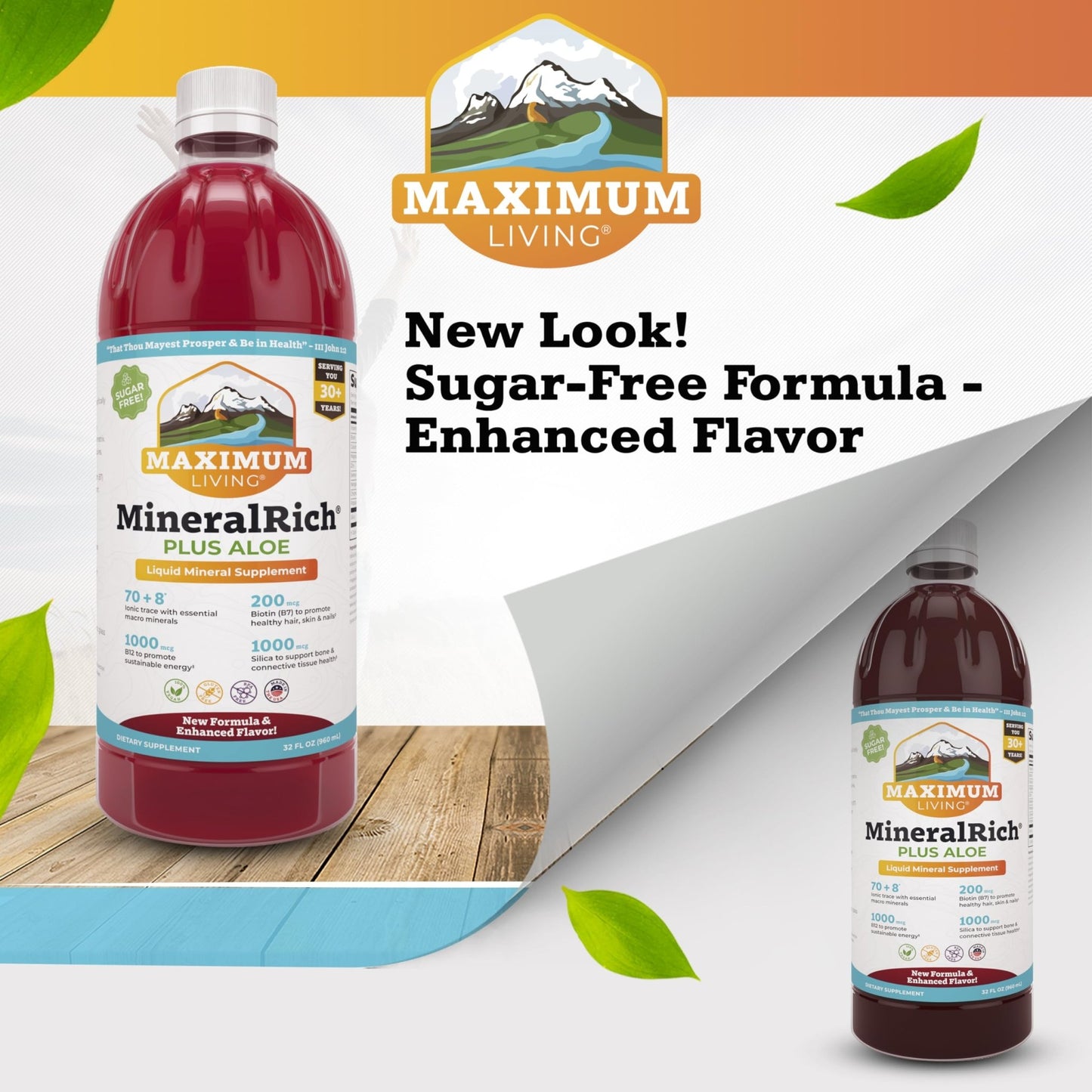 Maximum Living MineralRich Minerals Supplement with Aloe - Liquid Blend of Vitamins and Trace Minerals - 32 oz - dailyvitalstore