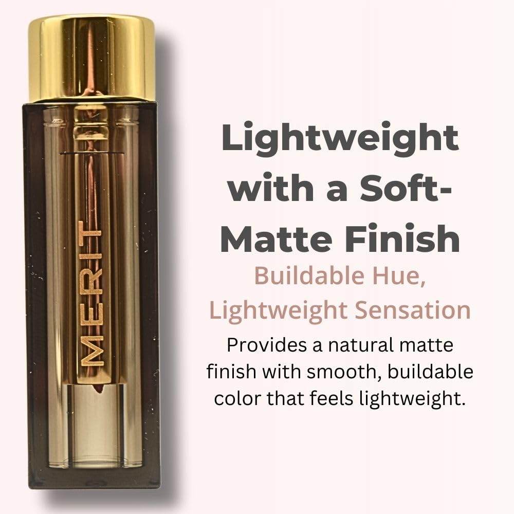 Merit Signature Lip Lightweight Matte Lipstick - 0.10 oz / 3 g (Sunday (pink), standard) - dailyvitalstore