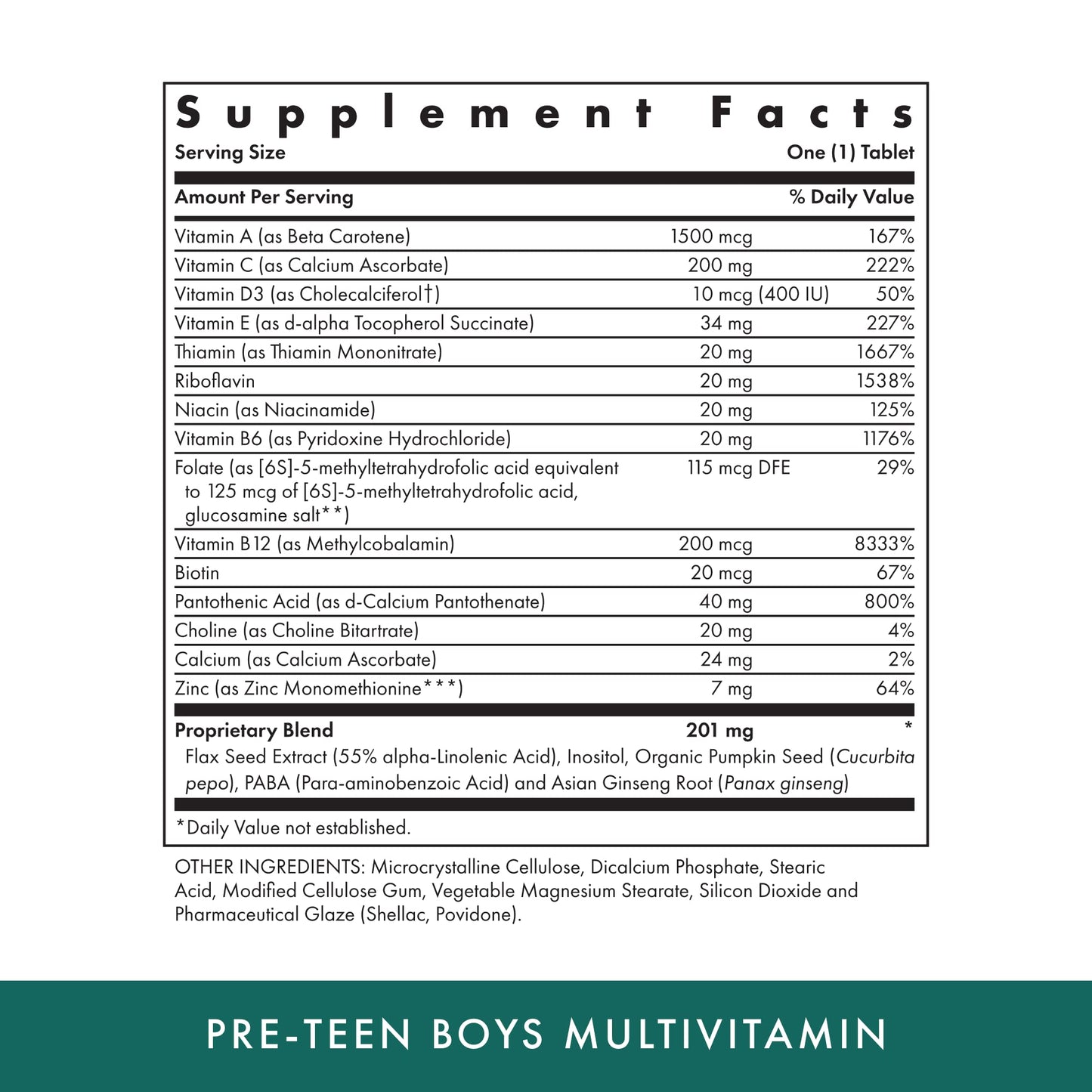 Michael's Health Naturopathic Programs Pre-Teen Boys Daily Multivitamin - 60 Vegetarian Tablets - With Male Herbal Blend - Kosher - 60 Servings - dailyvitalstore