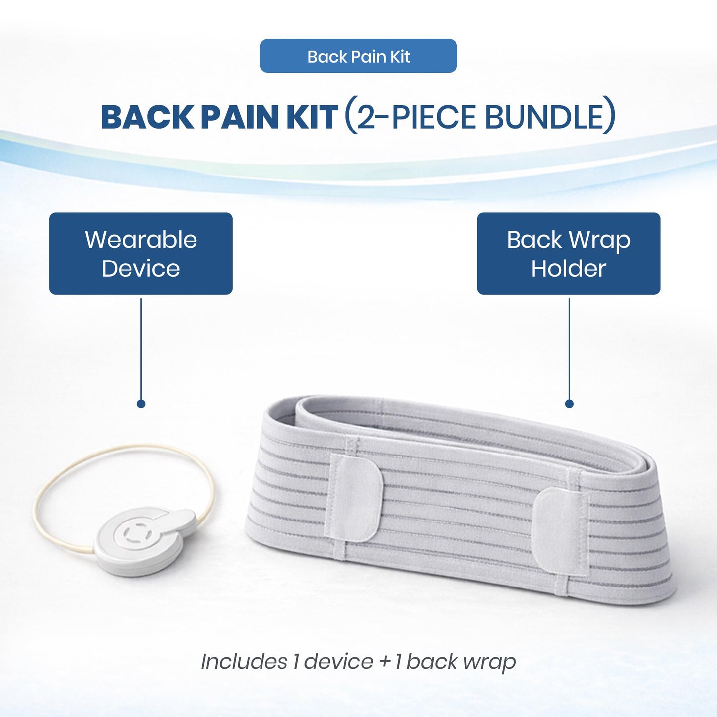 Mint Bucket ActiPatch Wearable Pain-Relief Device, Adjustable Back Wrap Kit for Lower Back, Secure Velcro Hold, Drug-Free Therapy Support, Device + Wrap Included - dailyvitalstore