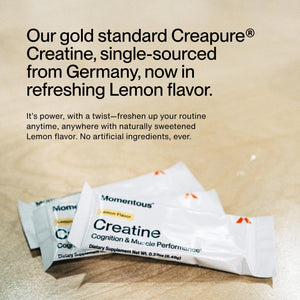 Momentous Creatine Lemon Monohydrate Powder - Creatine Powder - Supports Strength, Lean Muscle, & Recovery for Men & Women - NSF Certified for Sport - 6.49 g per Serving - 15 Servings - dailyvitalstore