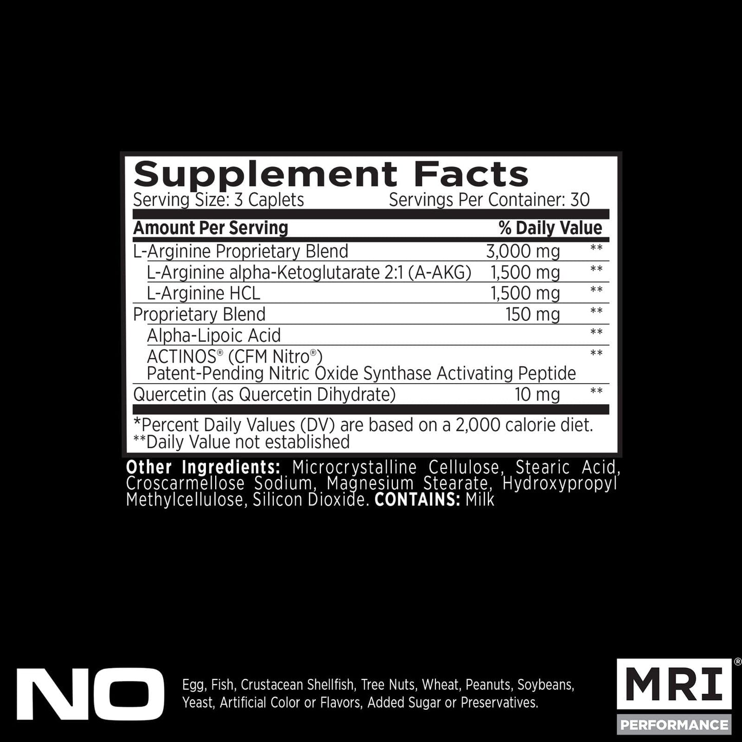MRI Performance NO2 Nitric Oxide Booster, Original Formula with 3,000mg L-Arginine & AAKG, Nitric Oxide Production, Healthy Blood Pressure & Heart Health (90 Caplets) - dailyvitalstore