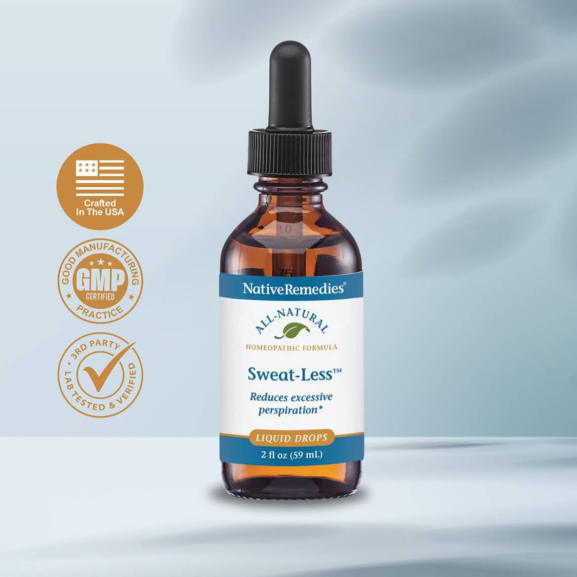 Native Remedies Sweat-Less - Natural Homeopathic Formula for Excessive Sweating, Perspiration and Clamminess - 59 mL - dailyvitalstore