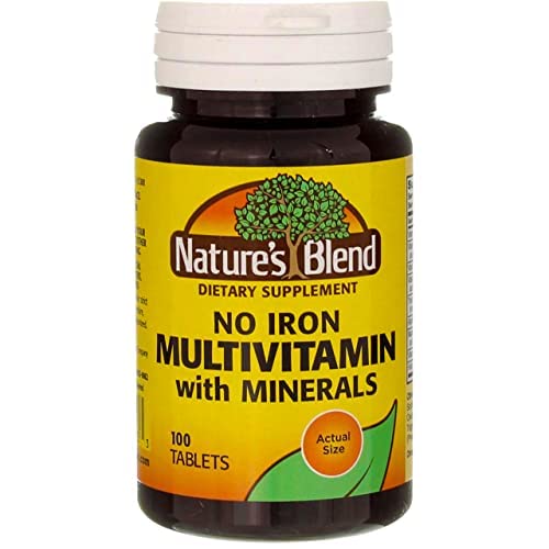 Nature's Blend Multiple Vitamin with Minerals No Iron 100 Tabs - dailyvitalstore