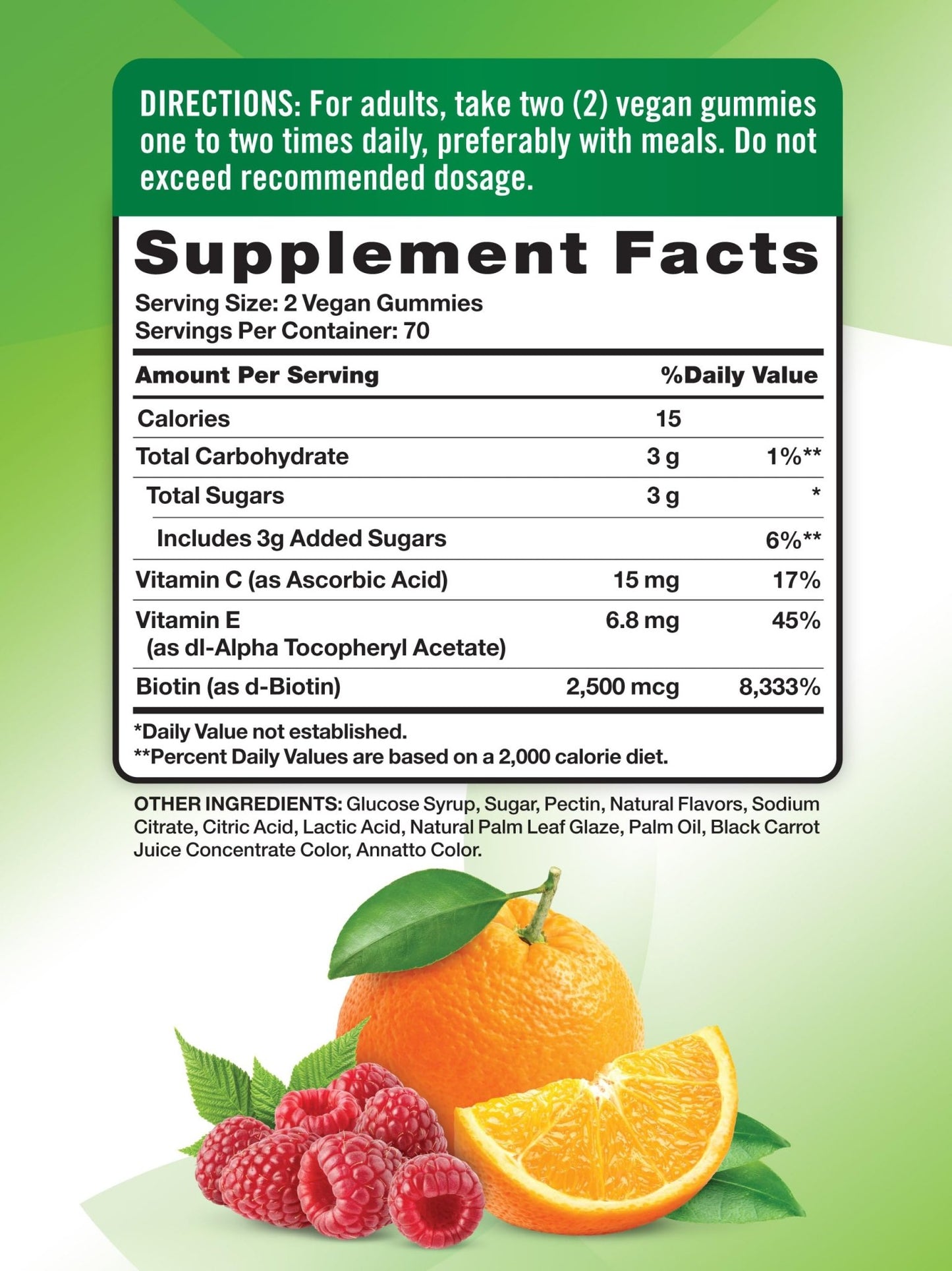 Nature's Truth Hair Skin and Nails Gummies | 80 Count | 2500mcg of Biotin | Vegan, Non-GMO, Gluten Free Supplement | Vitamin for Women & Men - dailyvitalstore