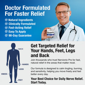Neuropathy Nerve Relief Cream – Extra Large 8 oz – Maximum Strength for Feet Hands Legs Toes Back – Natural Ingredients Arnica Aloe Vera MSM Vitamins - dailyvitalstore