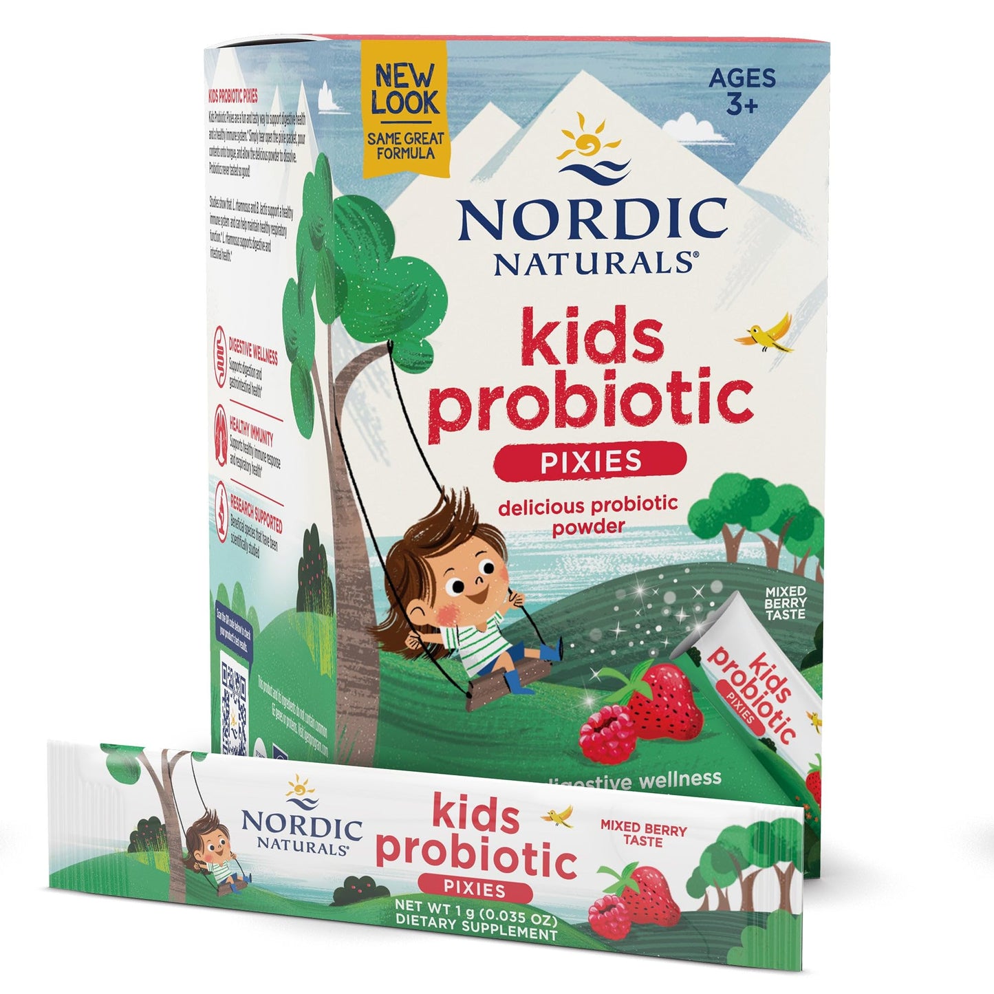 Nordic Naturals Children's Vegan Probiotic Powder Bundle - Baby’s Nordic Flora Probiotic Powder, Unflavored - 30 Packets - 4 Billion CFU - dailyvitalstore