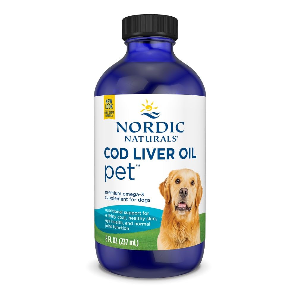 Nordic Naturals Omega-3 Pet Bundle - 2 oz Omega-3 Fish Oil for Small Dogs & Cats, 8 oz Pet Cod Liver Oil Promotes Heart, Skin, Coat, & Immune Health - dailyvitalstore