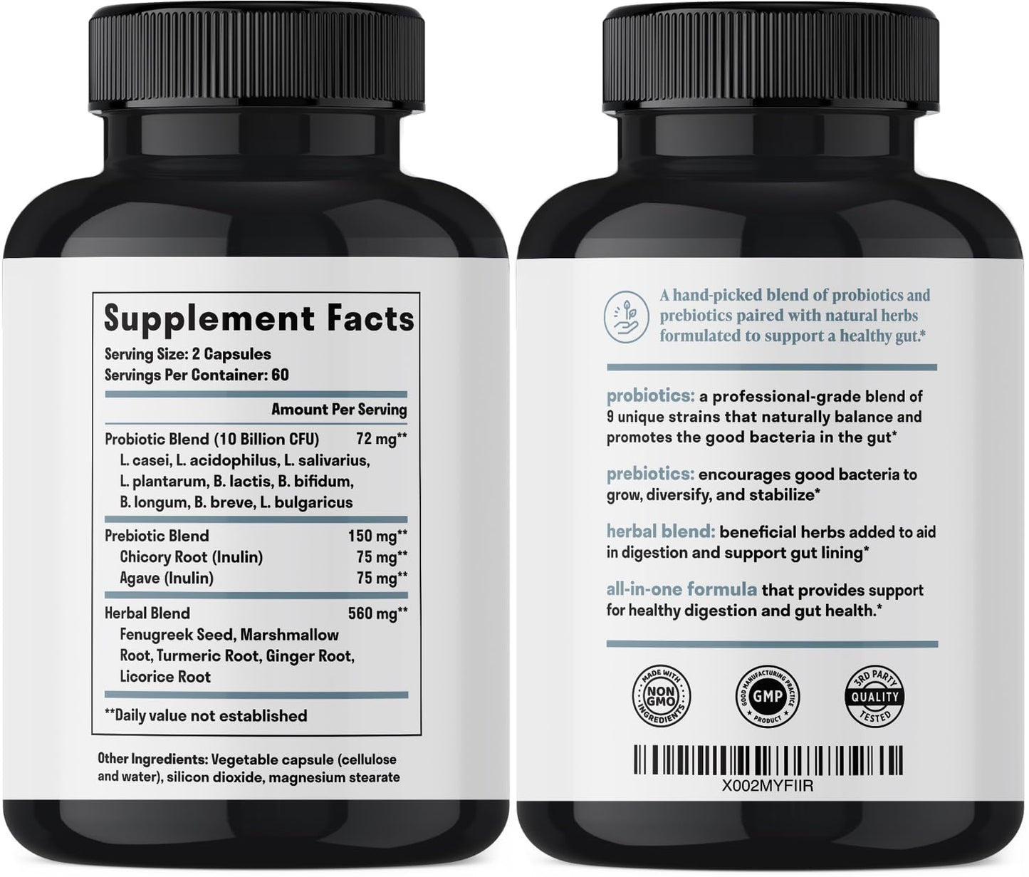 Nuven Naturals All-in-One Gut Health w/Probiotics, Prebiotics, Digestion-Supporting Herbs - dailyvitalstore