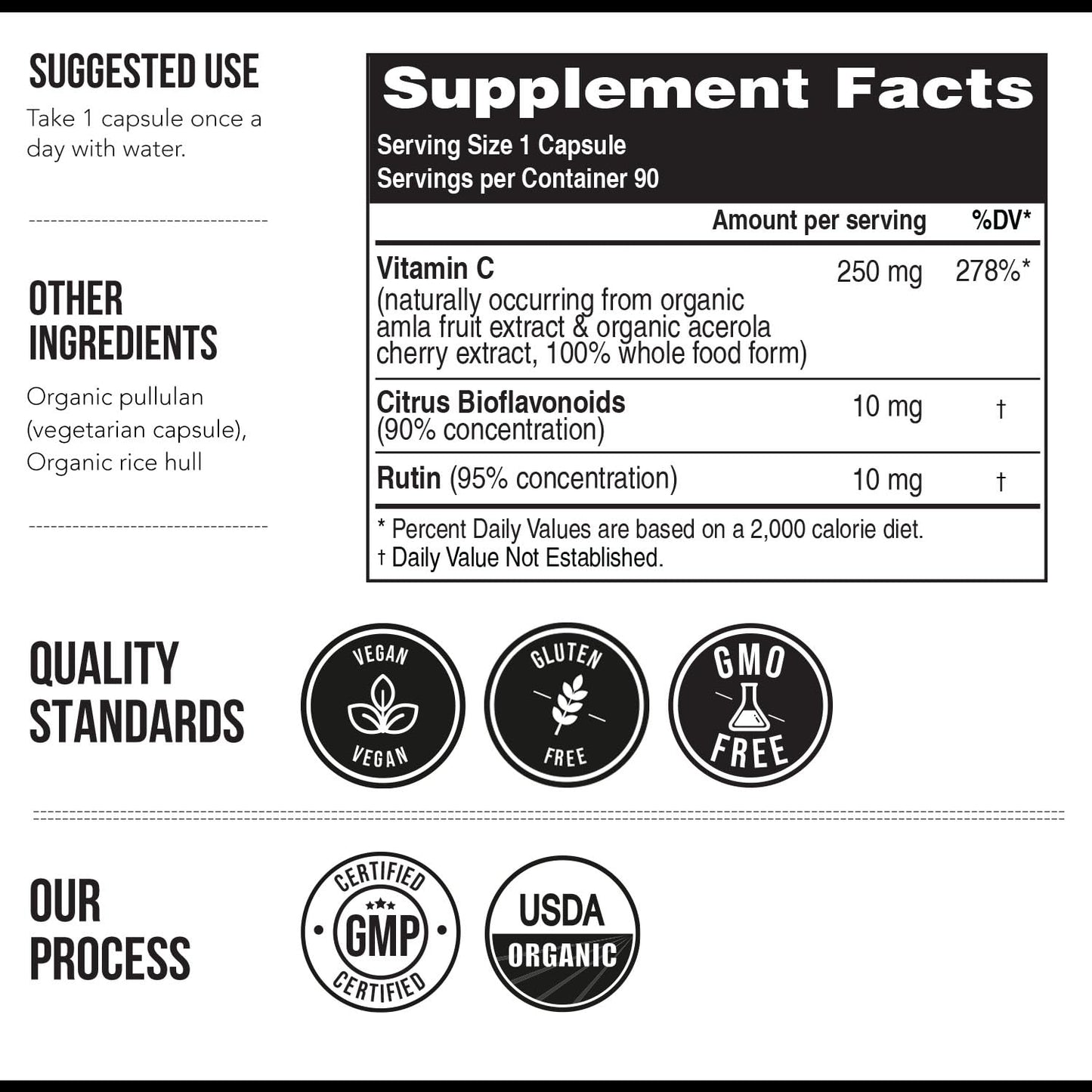 Organic Vitamin C | Whole Food Vitamin C from Fruit Plus Absorption Enhancing Cofactors - Vegan, Enhanced Bioavailability - Immune Support - dailyvitalstore