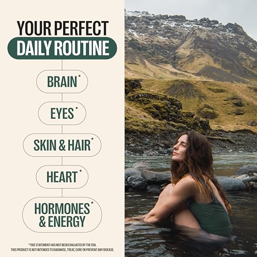 Orlo DHA Supplement 1000mg - 3X Absorption Natural Icelandic Nordic Omega 3 DHA & EPA for Brain & Eye Support – Vegan Fish Oil Alternative, No Fishy Aftertaste, 60 Easy-to-Swallow Mini Softgels - dailyvitalstore