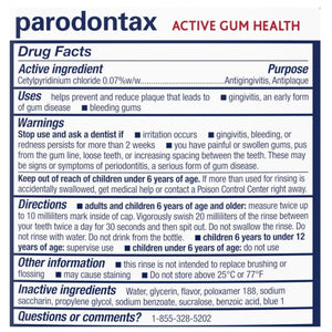 Parodontax Active Gum Health Mouthwash, Antiplaque and Antigingivitis Mouthwash, Mint, 16.9 Fl Oz - dailyvitalstore