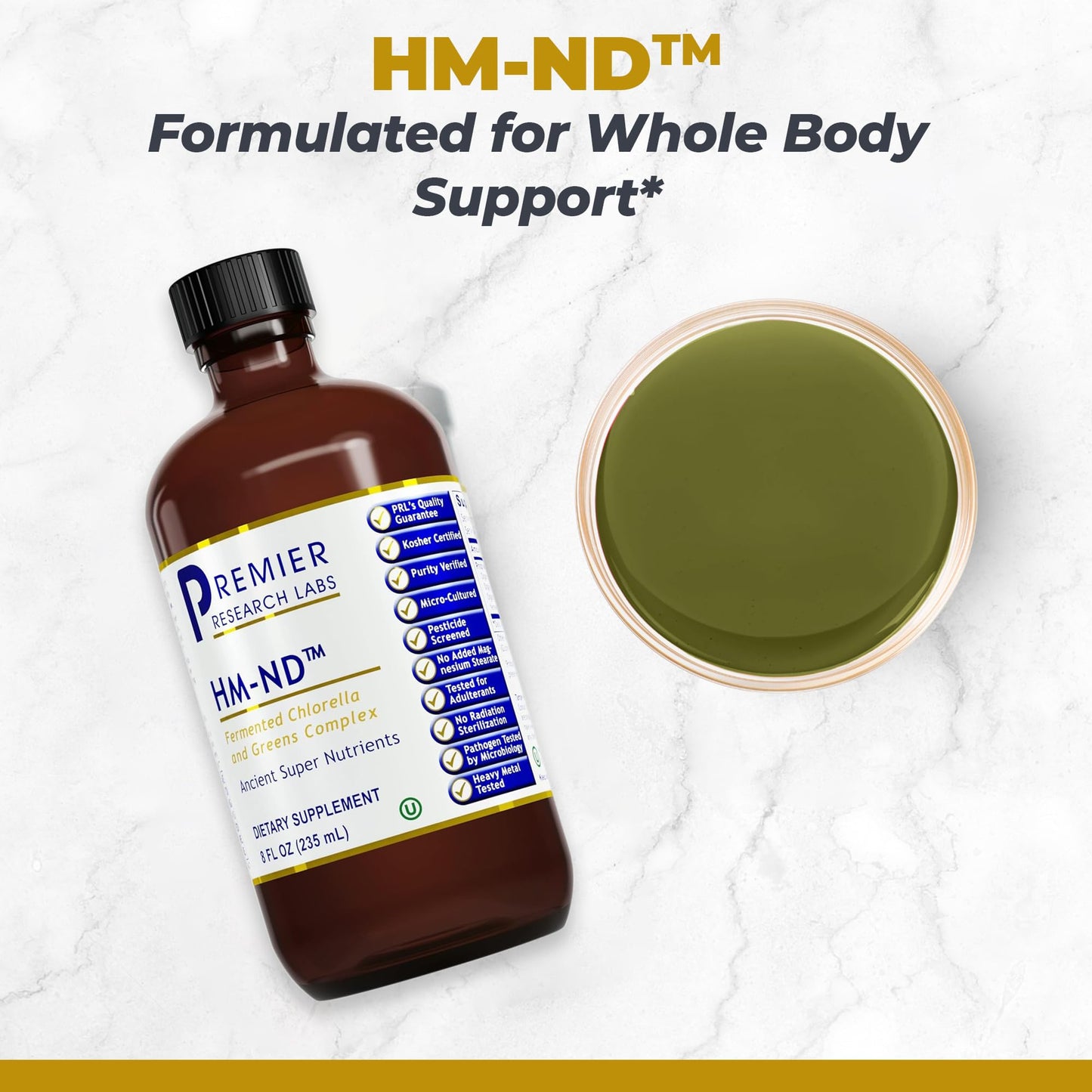 Premier Research Labs Fermented HM-ND - Cilantro, Parsley, and Chlorella Liquid, Full Body Detox and Cleanse for Men and Women, Cilantro Supplement with Organic Herbal Extracts - 8 Fl Oz - dailyvitalstore