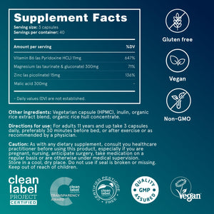 Puori Magnesium Complex Supplement - High Absorption Magnesium Taurinate & Gluconate, Zinc, Vitamin B6 & Malic Acid for Sleep Support, Immune & Bone Health & Muscle Recovery - 240 Vegan Capsules - dailyvitalstore