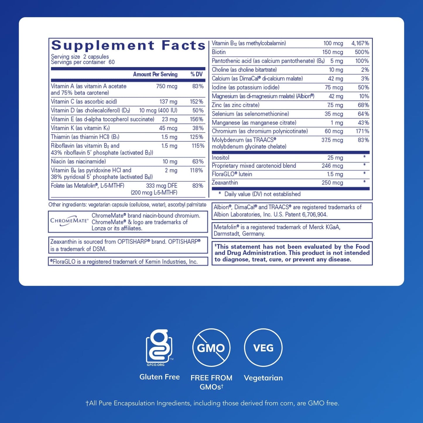 Pure Encapsulations Junior Nutrients - Kids & Teens Multivitamin - Without Iron - with Calcium, Vitamin D3 & Vitamin C - Non-GMO & Vegetarian - 120 Capsules - dailyvitalstore