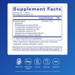 Pure Encapsulations Probiotic G.I. - Shelf Stable Probiotic for Intestinal Health & Gastrointestinal Support* - with Lactobacillus & Bifidobacterium - 30 Capsules - dailyvitalstore
