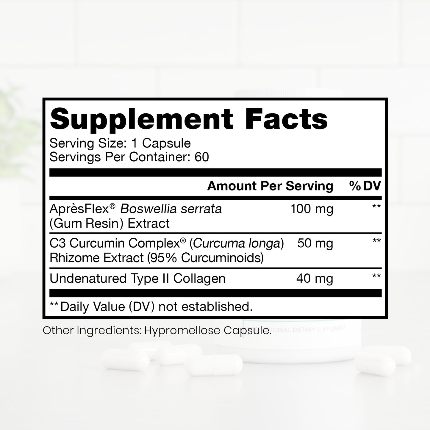Pure Therapro Rx Boswellia, Curcumin, & Type II Collagen Joint Health Supplement | Made in the USA | Joint Care 60 Capsules, 2-Month Supply - dailyvitalstore