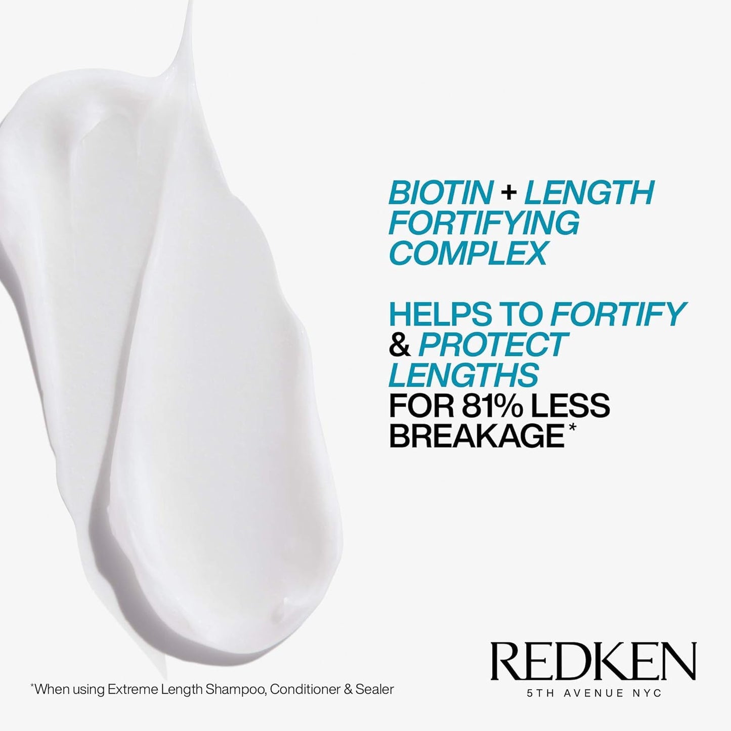 Redken Extreme Length Conditioner For Damaged Hair - Fortifies, Strengthens and Conditions Hair, Infused With Biotin & Castor Oil For Hair Growth, 10.1 Fl Oz - dailyvitalstore