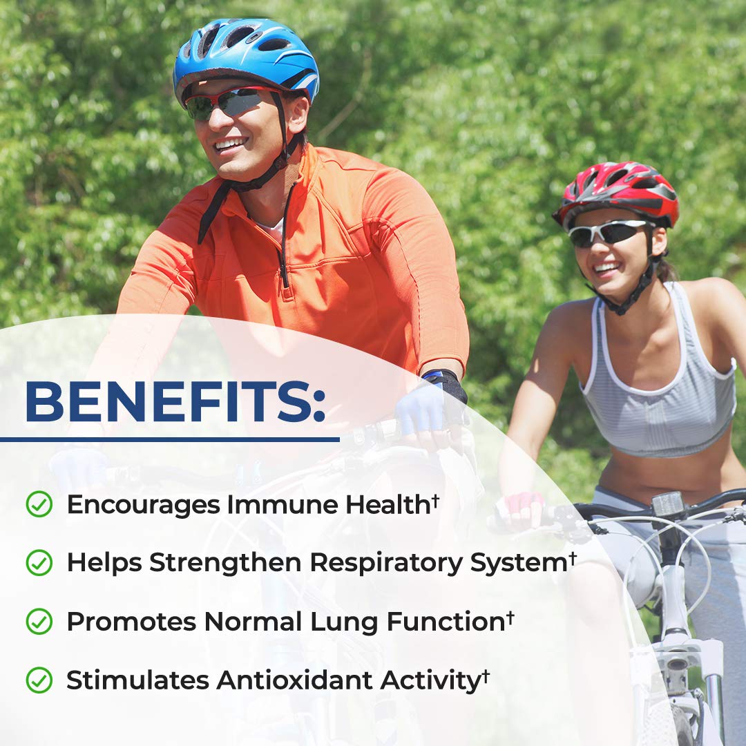 Respiratory & Immune Lung Support Supplement with Quercetin, Vitamin D & Cordyceps, Helps Soothe Respiratory Tissues While Loosening Mucus, Lung Health Vitamins for Women & Men, 60 Capsules - dailyvitalstore