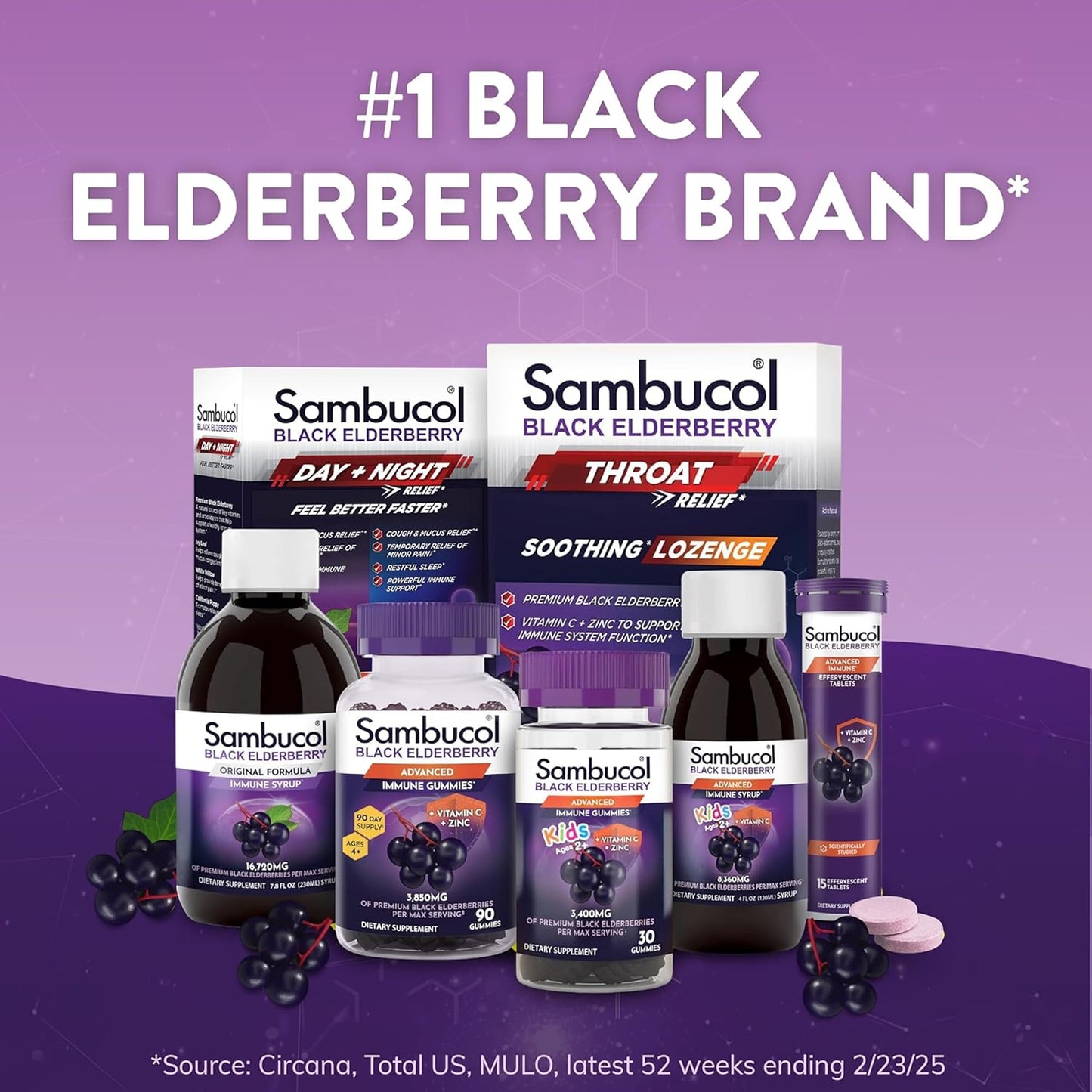 Sambucol Elderberry Gummies - Immune Support Supplement for Adults & Kids with Vitamin C & Zinc, Sambucol Elderberry - dailyvitalstore