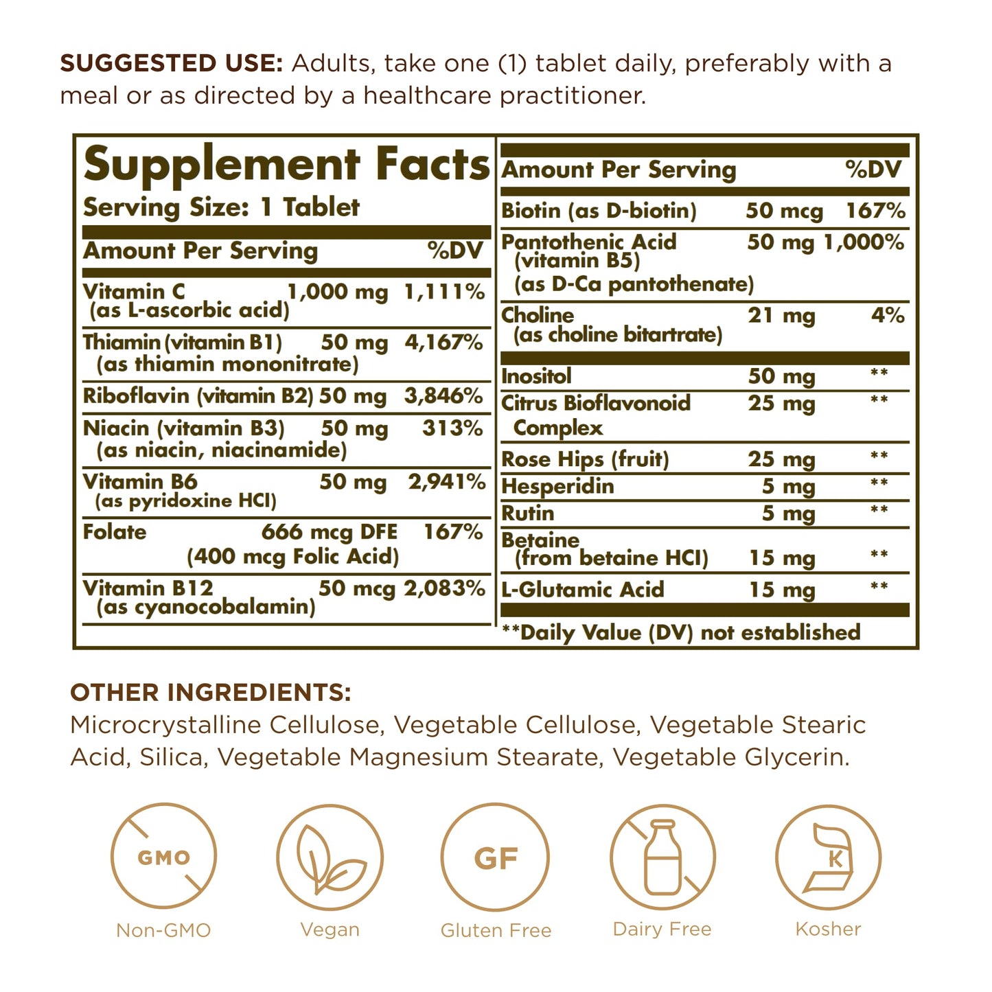 Solgar Ultimate B+C Complex Stress Formula 90 Tablets (Pack of 2) - dailyvitalstore