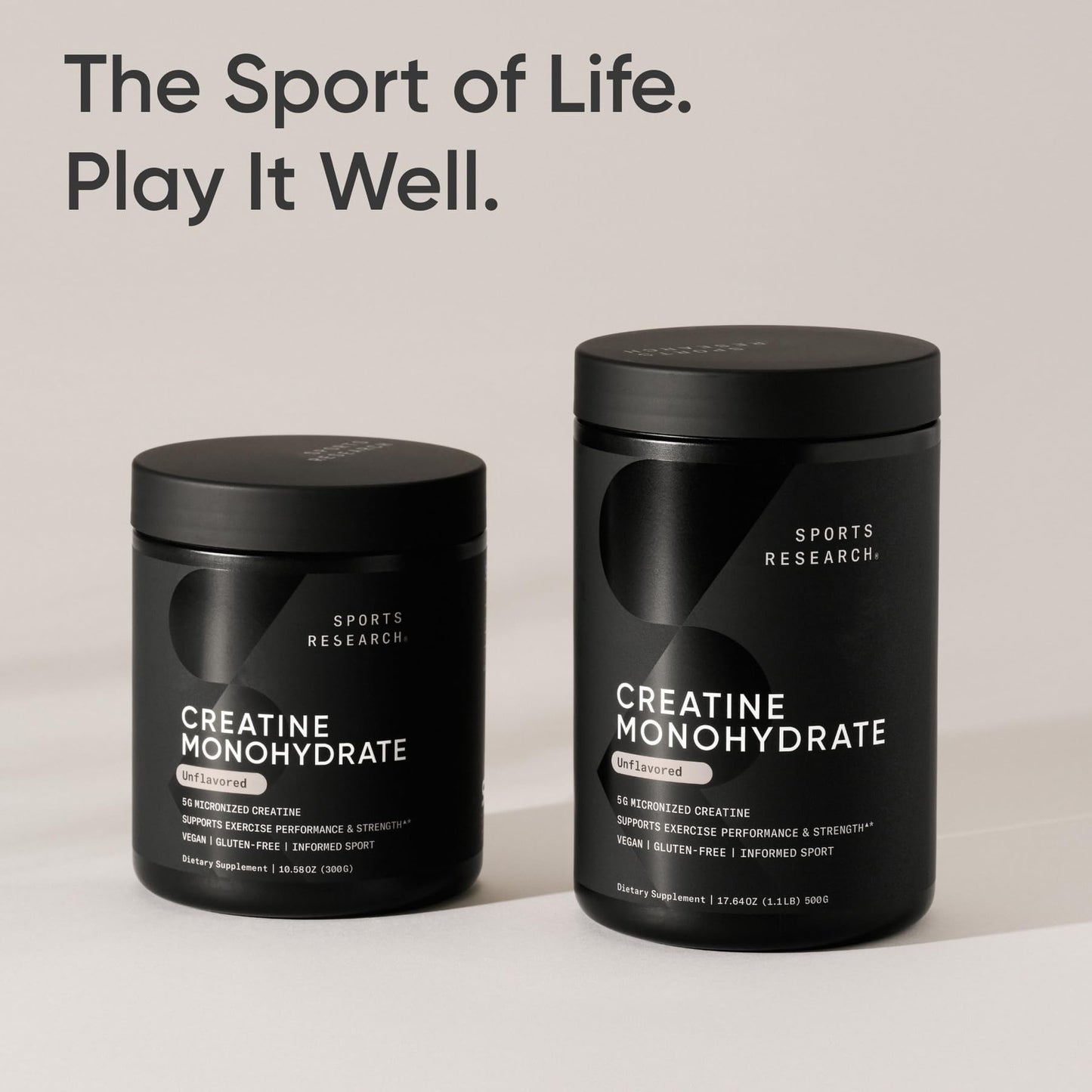 Sports Research Creatine Monohydrate - Gain Lean Muscle, Improve Performance and Strength and Support Workout Recovery* - 5 g Micronized Creatine - 17.64 oz - dailyvitalstore