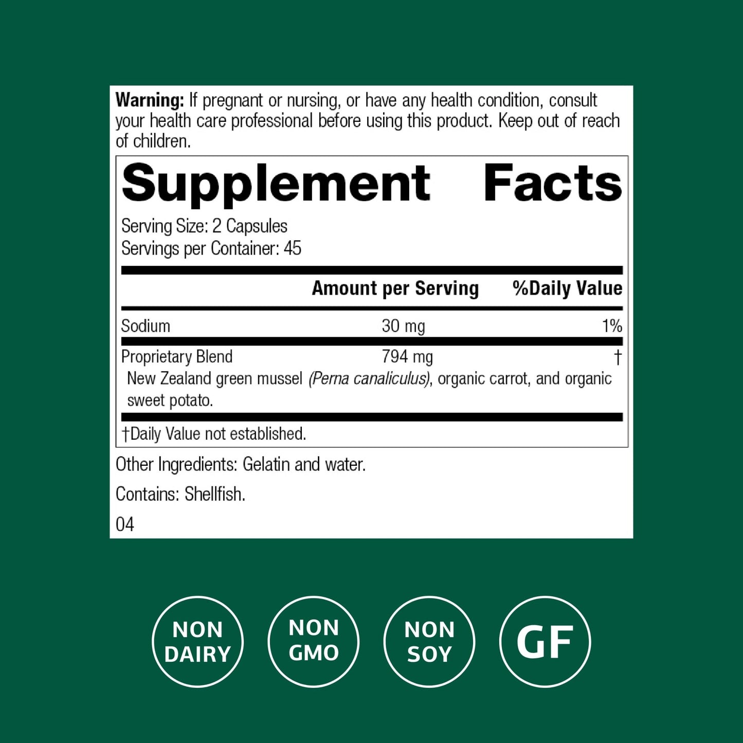 Standard Process Nutrimere - Supports Joint Health - Joint Supplement with Perna Canaliculus & New Zealand Green Mussel - Gluten-Free, Non-Soy & Non-Dairy - 90 Capsules - dailyvitalstore
