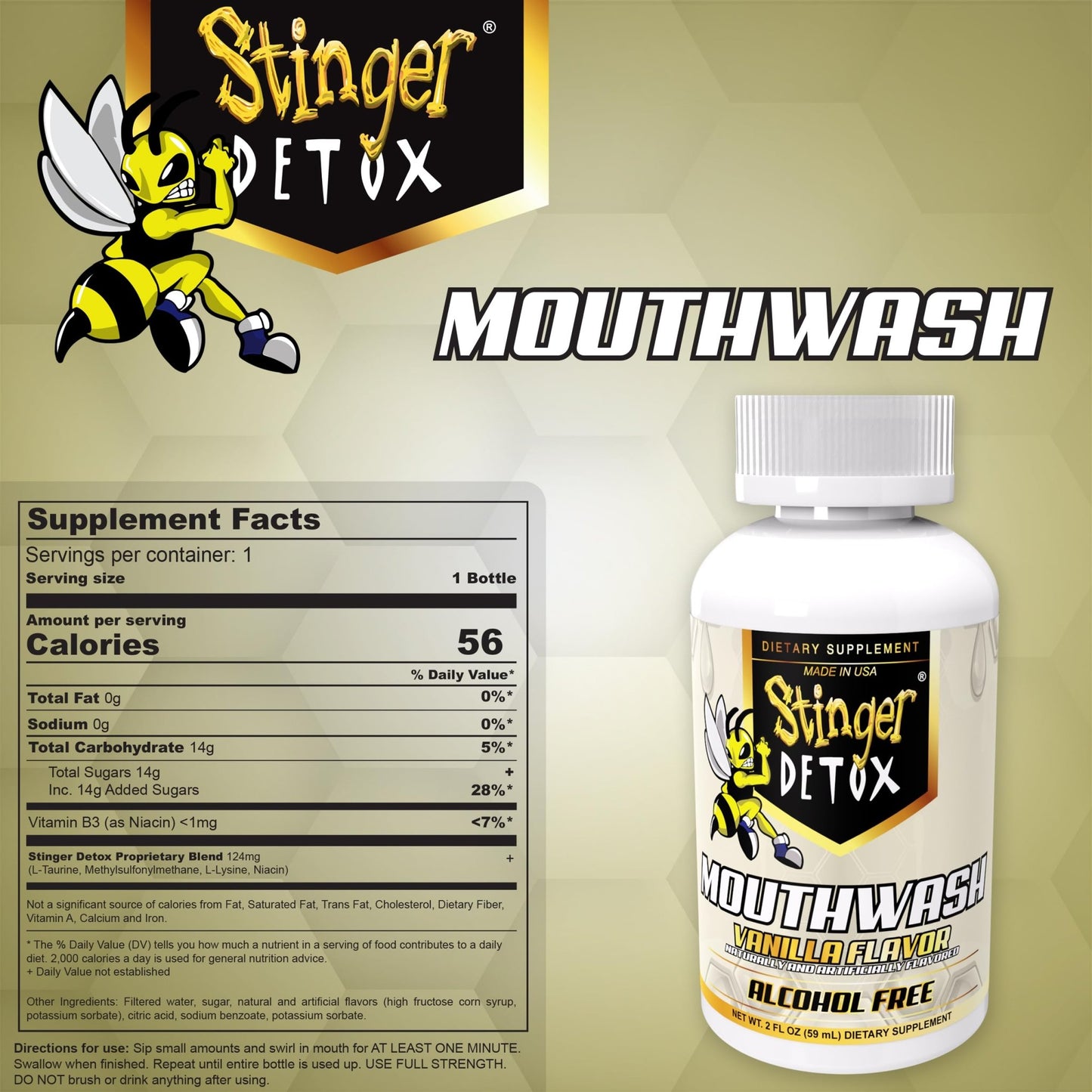 Stinger Detox Mouthwash 2 Fluid Ounce - dailyvitalstore