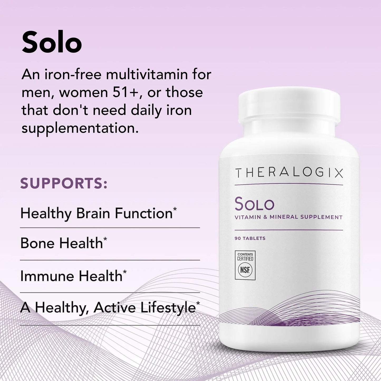 Theralogix Solo Multivitamin & Multimineral Supplement Without Iron - 90-Day Supply - Iron-Free Multivitamin - dailyvitalstore