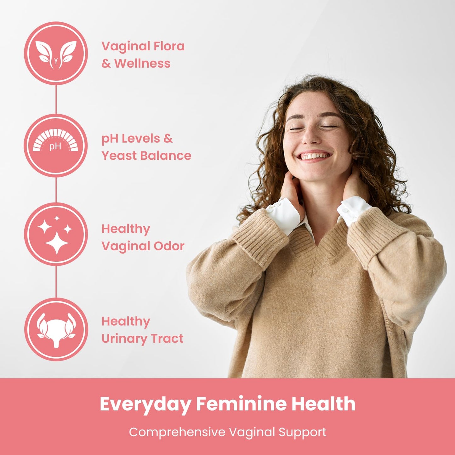 Vaginal Probiotics for Women pH Balance | 50 Billion CFU Womens Probiotic + Cranberry Pills for Vaginal Health, Healthy Odor, Yeast, Urinary Tract | Vegan Women's Probiotics and Prebiotics Supplement - dailyvitalstore