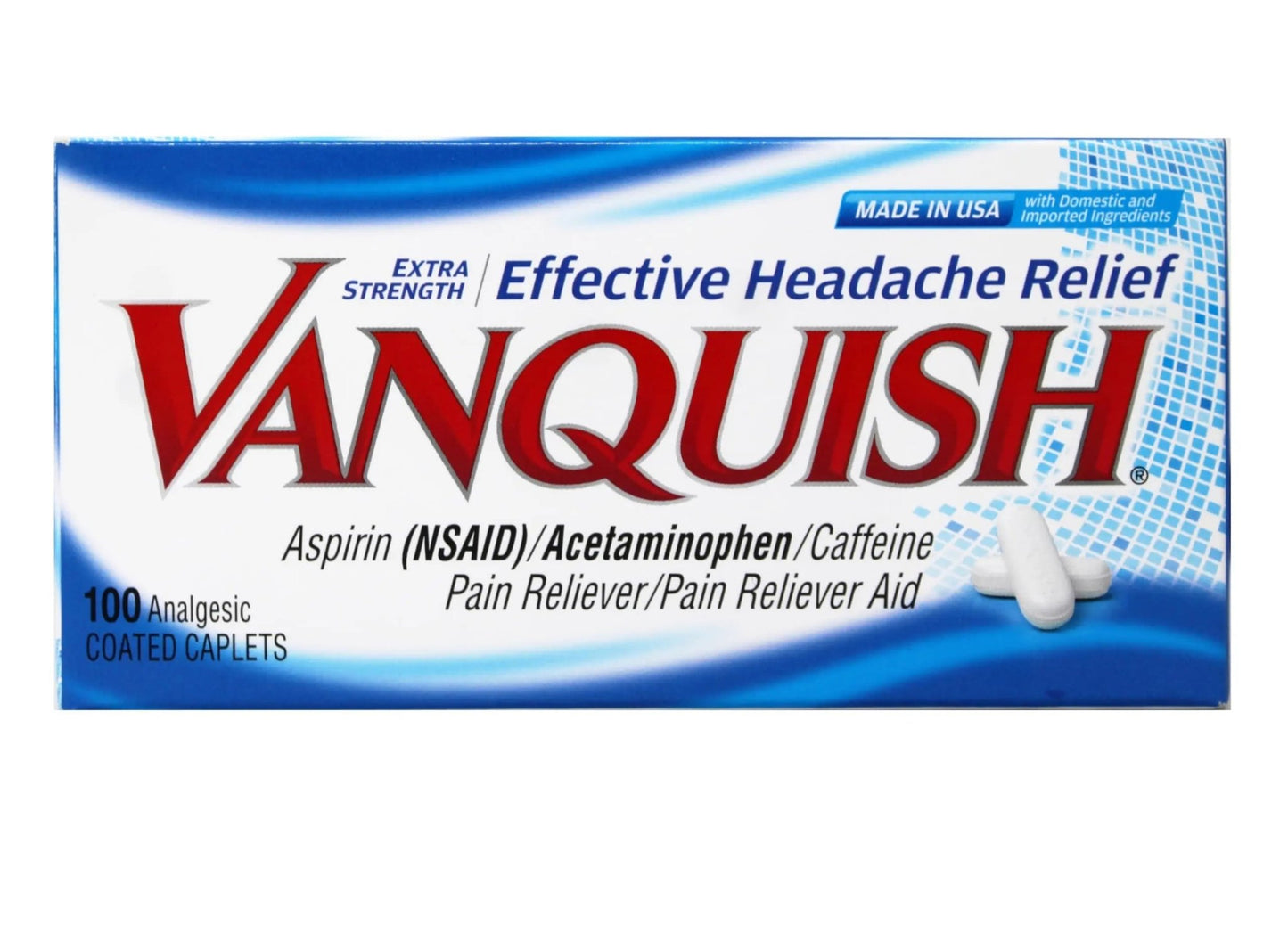 Vanquish Extra Strength Pain Reliever Caplets-100 ct. (Pack of 3) - dailyvitalstore